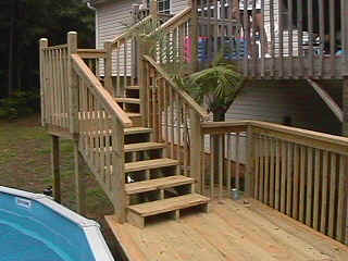 Steps to the pool house is a GREAT addition!